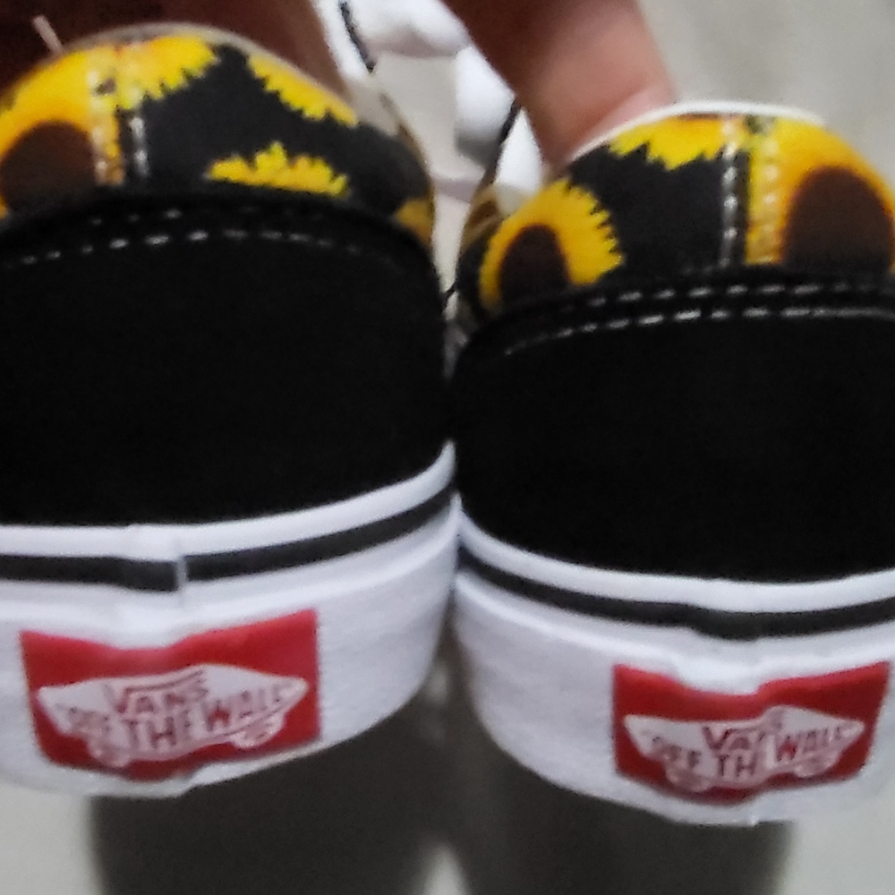Vans Sunflower US 1 Sunflower lace up running shoes sneakers black and yellow - Picture 4 of 7